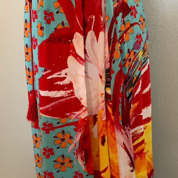 Magic Multicolored Floral Boho Midi Skirt - Picture 3 of 4
